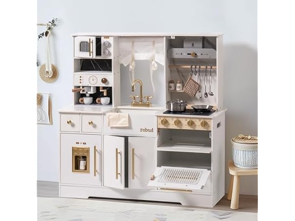 ROBUD Wooden Play Kitchen Set