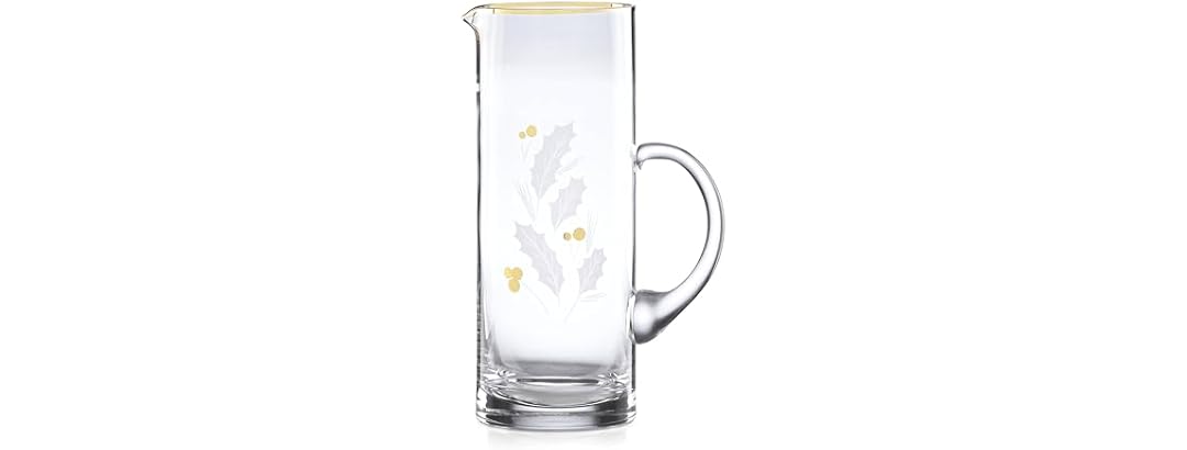 Lenox  Holiday Gold Pitcher, Christmas Theme