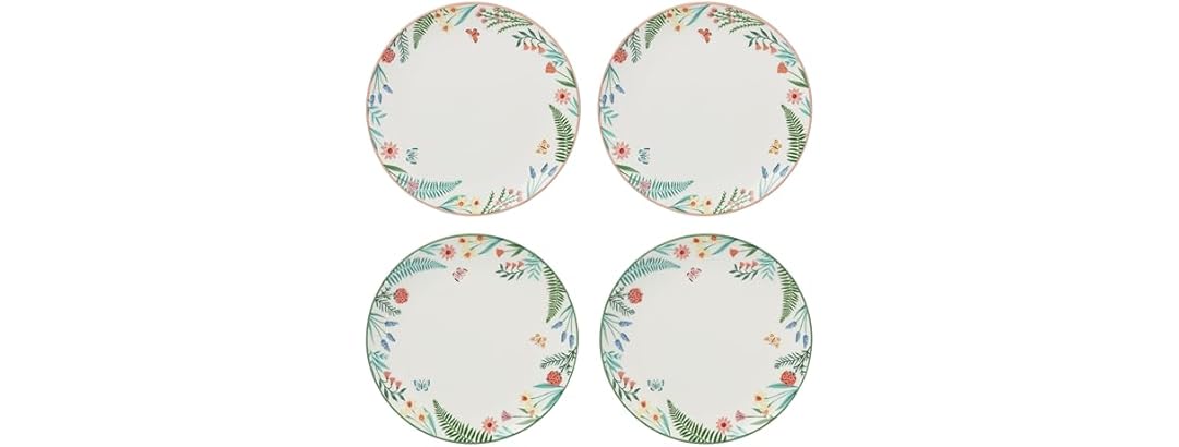 Oneida First Blooms 4-Piece Accent Plates