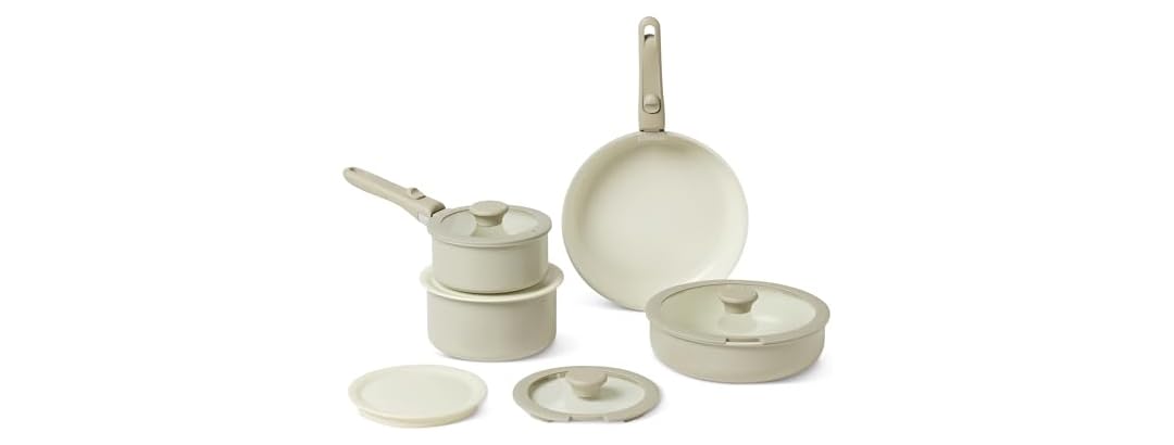 Amazon Basics Ceramic Nonstick Cookware Set