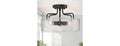 LALUZ Faux Wood Ring Ceiling Light Fixture, 14.5"