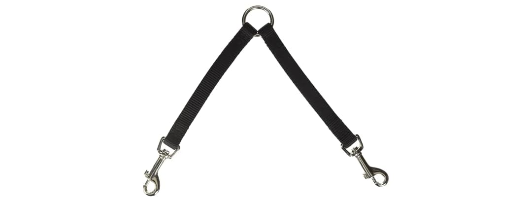 Hamilton Coupler for Two Walking Dogs, Black
