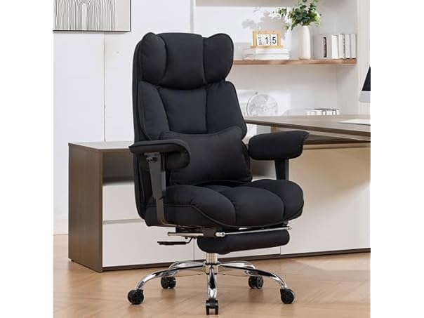 Efomao Big and Tall Office Chair with Footrest