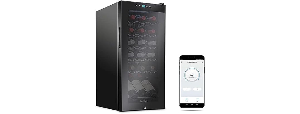 Ivation 18 Bottle Compressor Wine Cooler Refrigerator with Wi-Fi Smart App