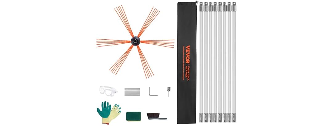 26 Feet Chimney Sweep Kit, w/ 8Reinforced Nylon