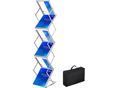 VEVOR Foldable Magazine Display Rack, 6