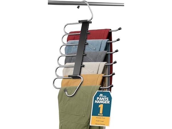 Black Space Saving Pants Hangers 1 Pack