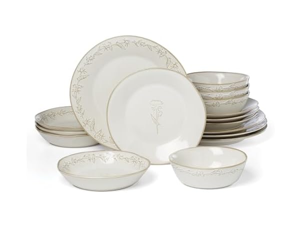 Lenox Dinnerware Set, Homespun 16-Piece Set (White, 16 Pieces)