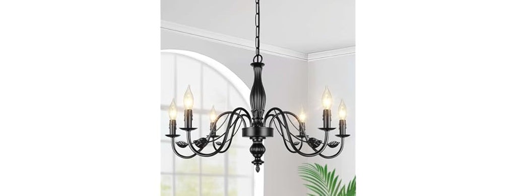 VerRon 29" Black Chandelier for Dining Room