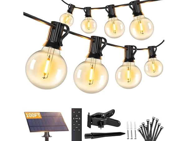 Brightever B0G4M1VT5F 100FT Solar String Lights Outdoor