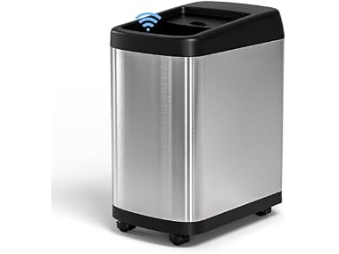 ELLO&ALLO 13 Gallon Kitchen Trash Can with Roll Up Lid