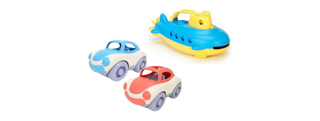2-Pack Soft Top Car and Submarine Bundle