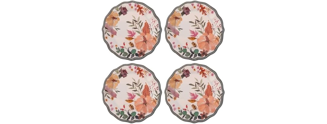 Karma Melamine Salad Plates, Autumnal Spice