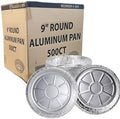 VeZee 9 Inch Round Aluminum Foil Pan Wit