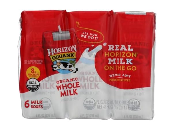 HORIZON ORGANIC Organic Whole Milk 6pk, 48 FZ