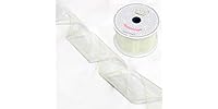 Wired Organza Ribbon 2.5" 10 Yd Ivory