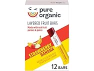 12CT Pure Organic, Layered Fruit Bars, Strawberry Banana