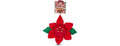 Bow Wow Pet Holiday Poinsettia Squeaky Plush Dog Toy