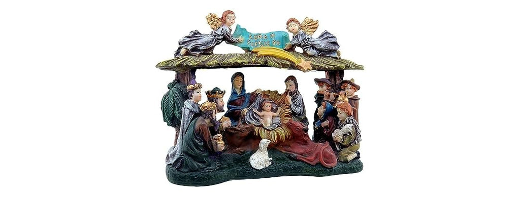 Lighted Christmas Village Nativity Scene