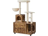 Yaheetech Litter Box Enclosure with Cat Tree,