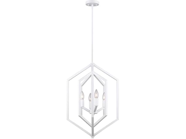 Canarm Netto Chandelier, Matte White Color