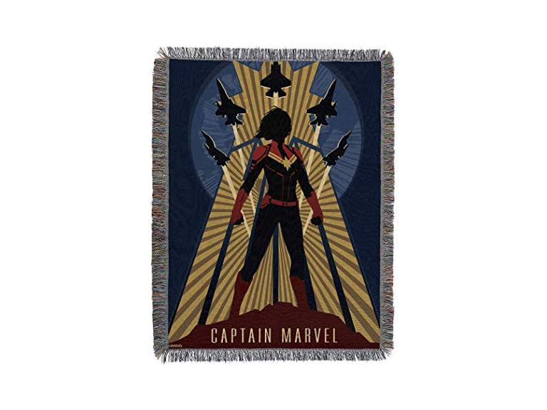 Captain Marvel Woven Tapestry Blanket