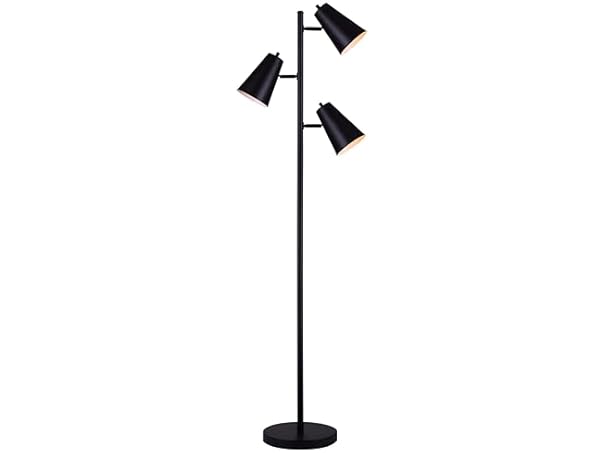 ORLI 3 Light Floor Lamp Matte Black Fini