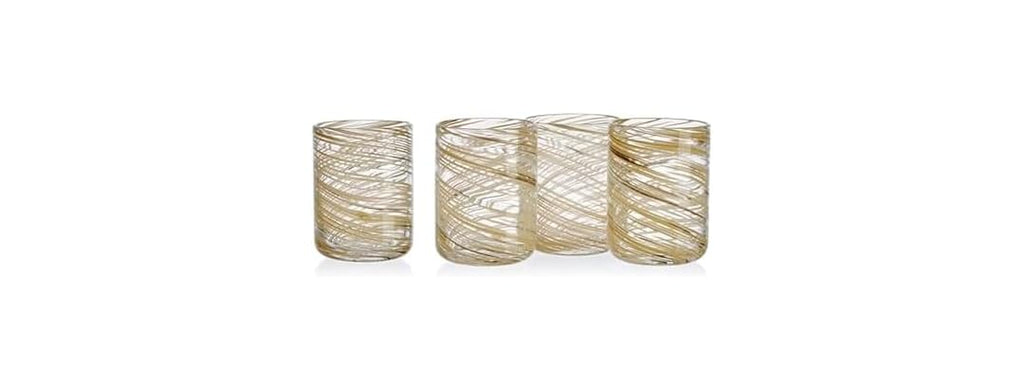 Set of 4 Double Old Fashion Drinking Glasses