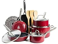 Red Volcano Textured Ceramic Nonstick Set