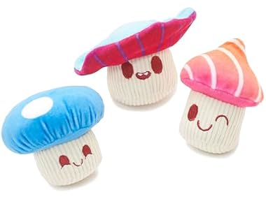 Barkbox Alice's Magic Mushrooms Dog Toy | 3Pc