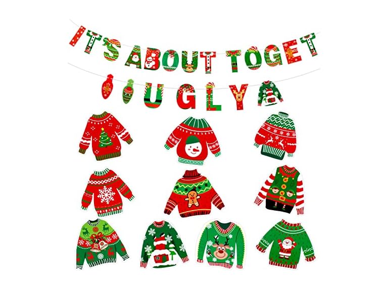 52Pc Ugly Sweater Cutouts & Banner