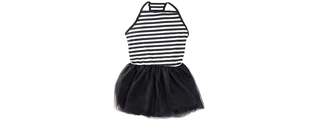 Midlee Elegant Black & White Stripe Tutu