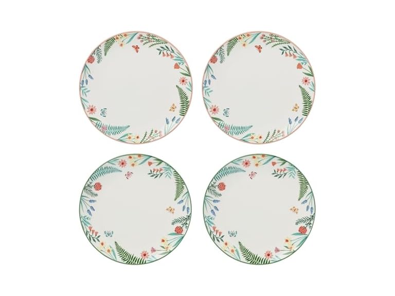 Oneida First Blooms 4-Piece Accent Plates