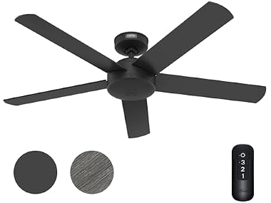Hunter 52 Inch Black Outdoor / Indoor Ceiling Fan
