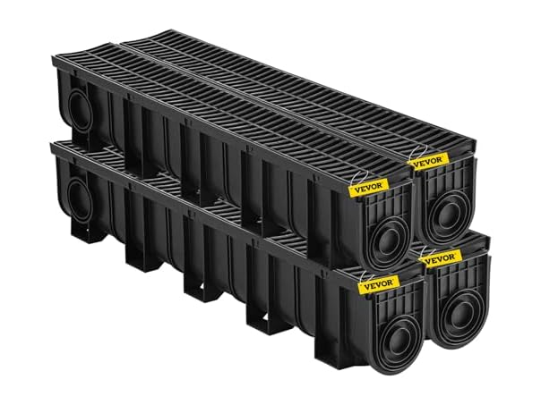 Trench Drain System, Channel Driveway-4Pack