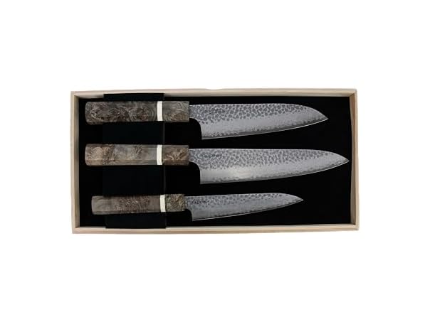 Cold Steel Japanese VG-10 Damascus 3-Piece Kitchen Knife Set