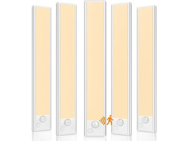 5Pk VerRon Under Cabinet Lighting Rechargeable LEDs, Warm White