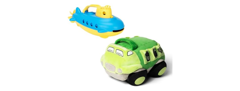Green Toys Recycle Truck Plush & Submarine Bundle