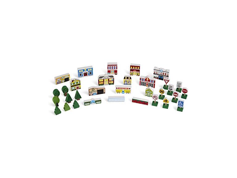 Melissa & Doug Wooden Town Play Set