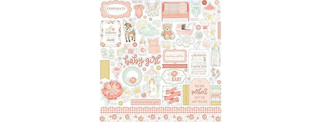 It's A Girl Cardstock Stickers 12x12"