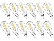 12PK Brightever ST58 LED Edison Light Bulbs 7W 3000K