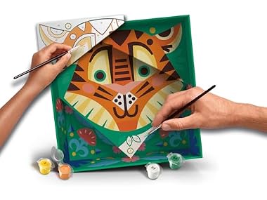 Ravensburger CreArt Do It Together: Tiger Paint‑by‑Number Kit