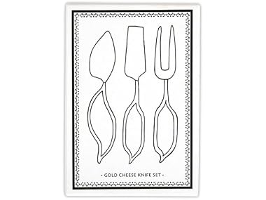 Santa Barbara Design Studio Cheese Knives 3-Piece, Gold