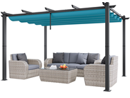10'x13' Outdoor Retractable Pergola with 0701