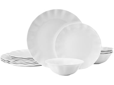 Mikasa Elodie Scalloped 12 Piece Bone China Set