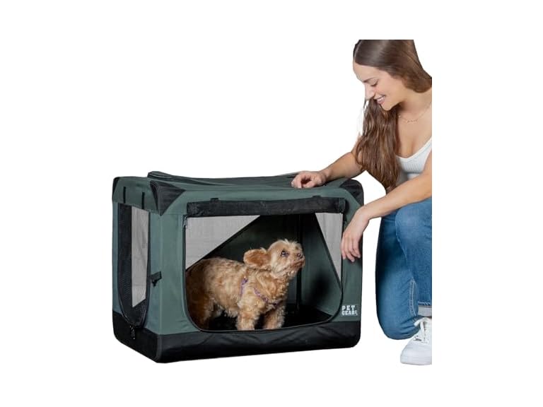 Pet Gear Insta-Fold Soft Crate for Dogs, 26", Dark Cypress