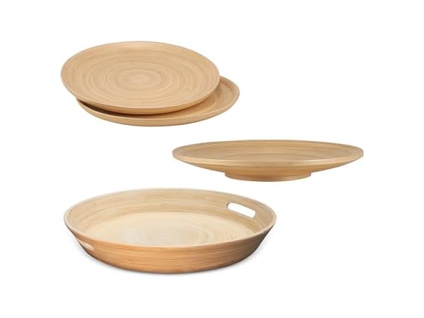 LEXA 4-Piece Handcrafted Bamboo Serving Set