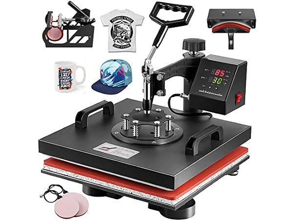 TOPDEEP 5-in-1 Heat Press Machine 15x15"