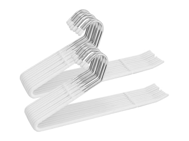 CROS 20 Pack Non-Slip Pants Hangers White