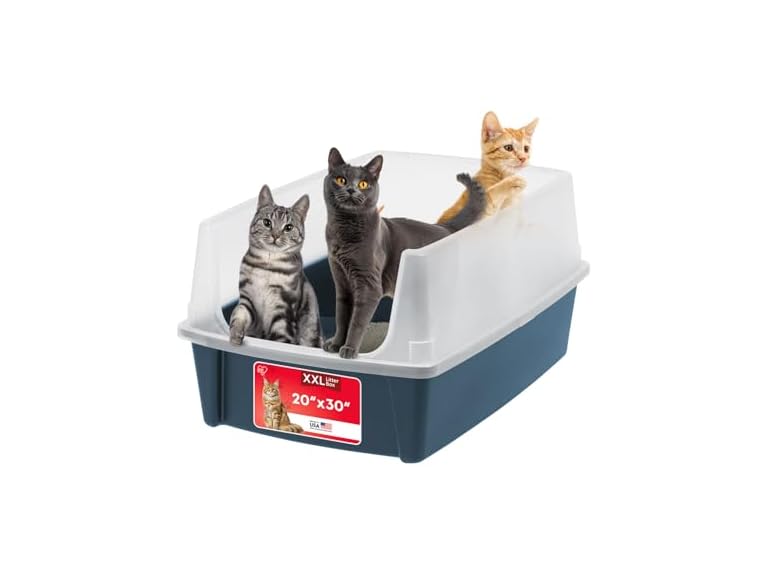 IRIS USA Extra Large Litter Box XXL Open Top